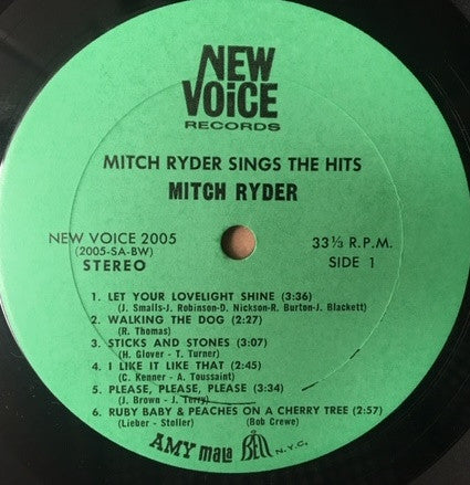 Mitch Ryder : Sings The Hits (LP, Album, Gat)