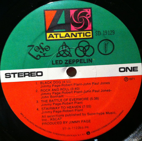 Led Zeppelin : Untitled (LP, Album, RE, PR )