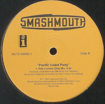 Smash Mouth : Pacific Coast Party (12", Promo)