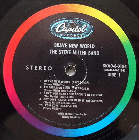Steve Miller Band : Brave New World (LP, Gat)