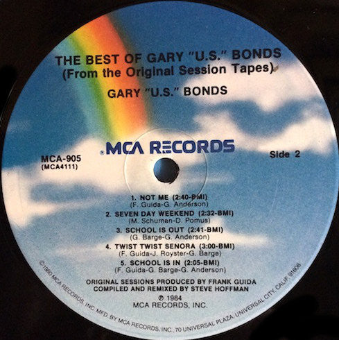 Gary U.S. Bonds : The Best Of Gary U.S. Bonds (From The Original Session Tapes) (LP, Comp)