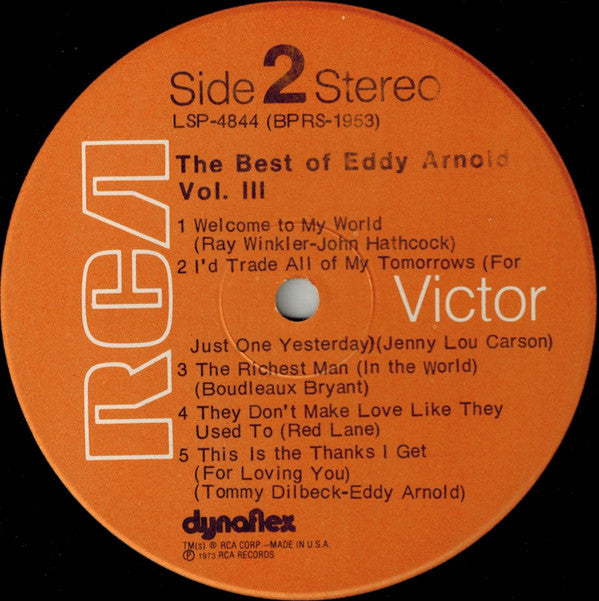 Eddy Arnold : The Best Of Eddy Arnold Volume III (LP, Comp)