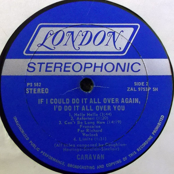 Caravan : If I Could Do It All Over Again, I'd Do It All Over You (LP, Album, SH )