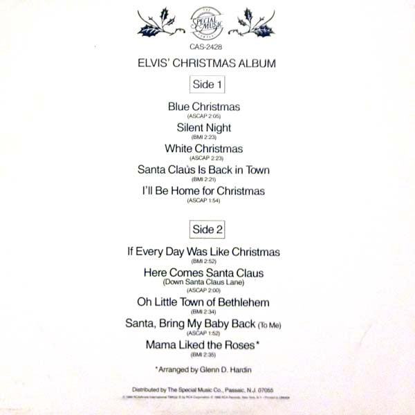 Elvis* : Elvis' Christmas Album (LP, Album, RE, RP)