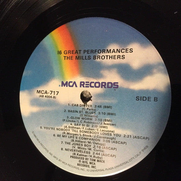 The Mills Brothers : Sixteen Great Performances (LP, Comp, RE)