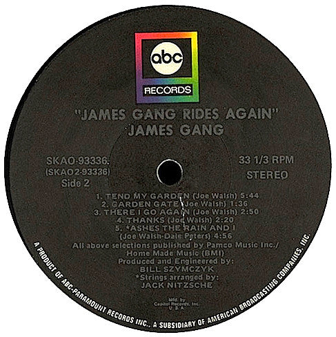 James Gang : James Gang Rides Again (LP, Album, Club, RE)
