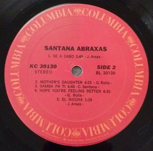 Santana : Abraxas (LP, Album, Gat)