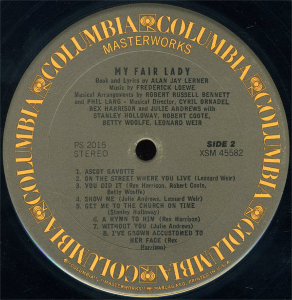 Rex Harrison, Julie Andrews With Stanley Holloway Book And Lyrics By Alan Jay Lerner Music By Frederick Loewe : My Fair Lady - Original Cast, Recorded In London (LP, Album, RE)