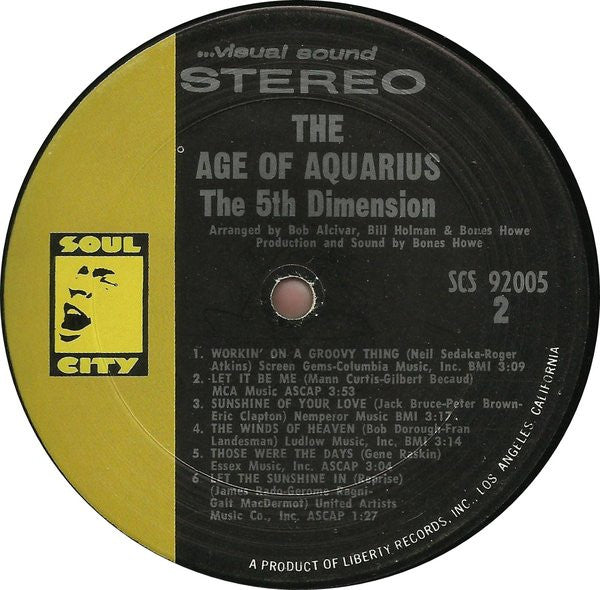 The Fifth Dimension : The Age Of Aquarius (LP, Album, Gat)