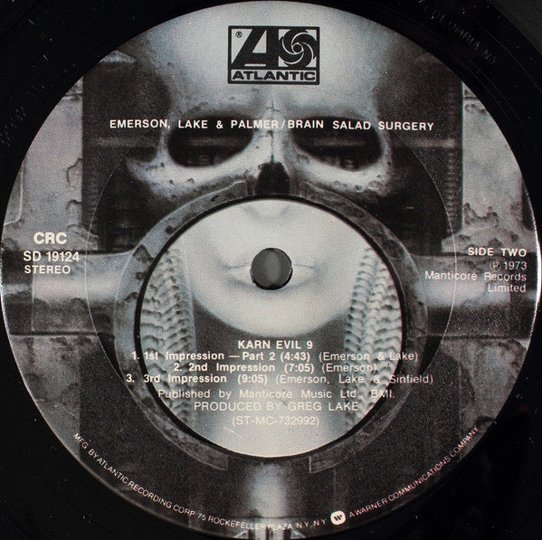 Emerson, Lake & Palmer : Brain Salad Surgery (LP, Album, Club, RE, CRC)