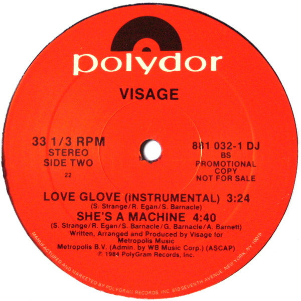 Visage : Love Glove (12", Promo, All)