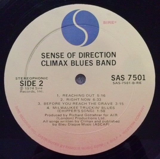 Climax Blues Band : Sense Of Direction (LP, Album, Mon)