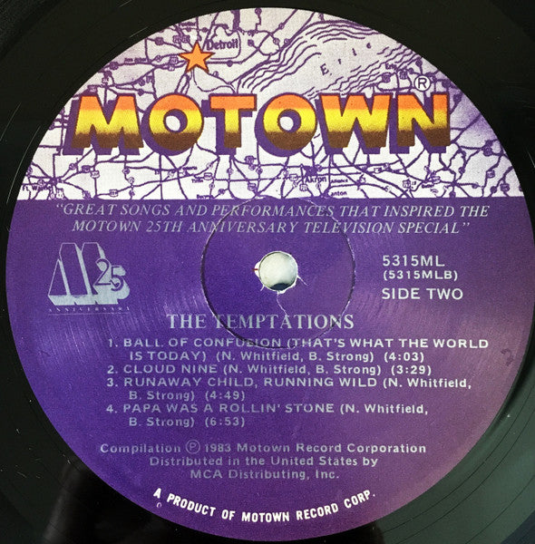 The Temptations : Great Songs And Performances That Inspired The Motown 25th Anniversary Television Special (LP, Comp)