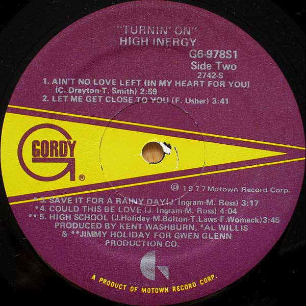 High Inergy : Turnin' On (LP, Album, PRC)