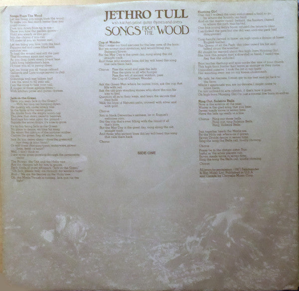 Jethro Tull : Songs From The Wood (LP, Album, Ter)