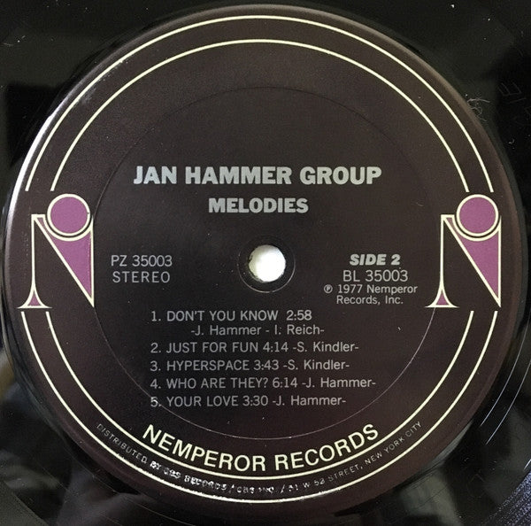 Jan Hammer Group : Melodies (LP, Album, RE, Car)