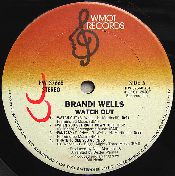 Brandi Wells : Watch Out (LP, Album)