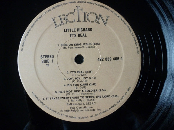 Little Richard : It's Real (LP, Album)
