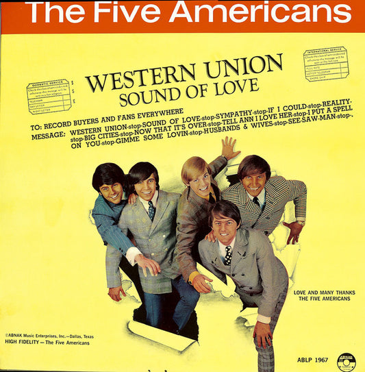 The Five Americans : Western Union / Sound Of Love (LP, Album, Mono)