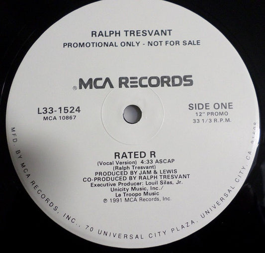 Ralph Tresvant : Rated R (12", Promo)