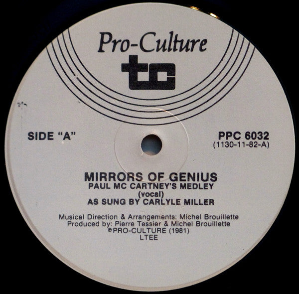 Mirrors Of Genius, Carlyle Miller : Paul McCartney's Medley As Sung By Carlyle Miller with "Mirrors Of Genius" (LP)