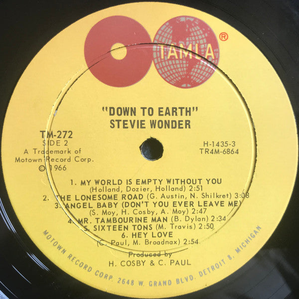 Stevie Wonder : Down To Earth (LP, Album, Mono, Ind)