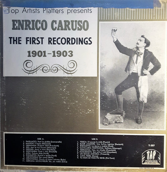 Enrico Caruso : The First Recordings 1901 - 1903 (LP, Comp)
