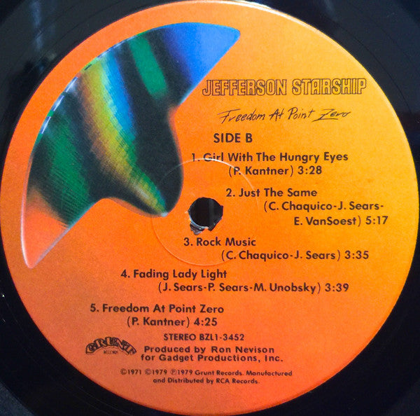 Jefferson Starship : Freedom At Point Zero (LP, Album, Ind)