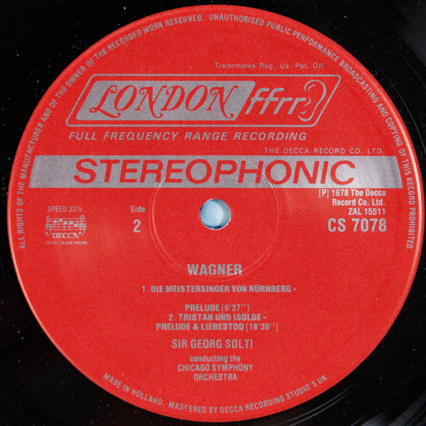 Richard Wagner - Chicago Symphony Orchestra, Georg Solti : Solti • Chicago • Wagner (LP, Comp, RP, Hol)