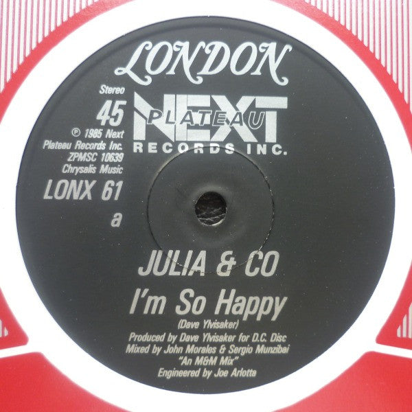 Julia And Company : I'm So Happy / Breakin' Down (12")