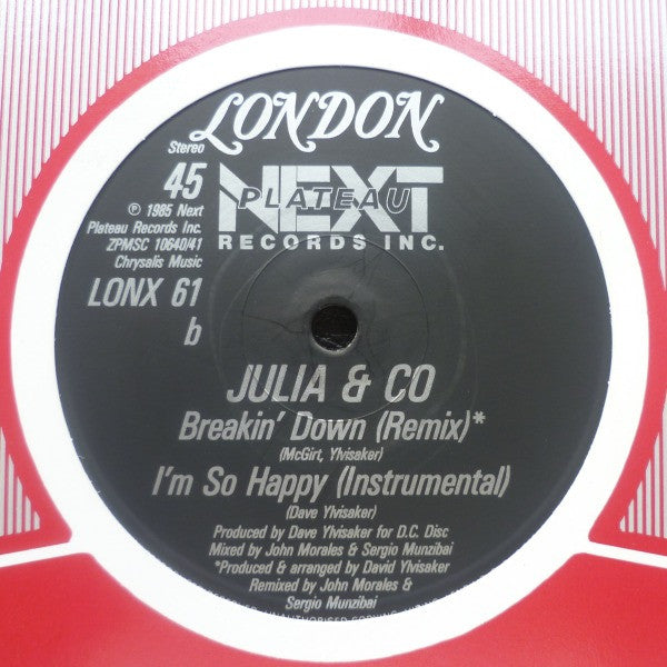 Julia And Company : I'm So Happy / Breakin' Down (12")