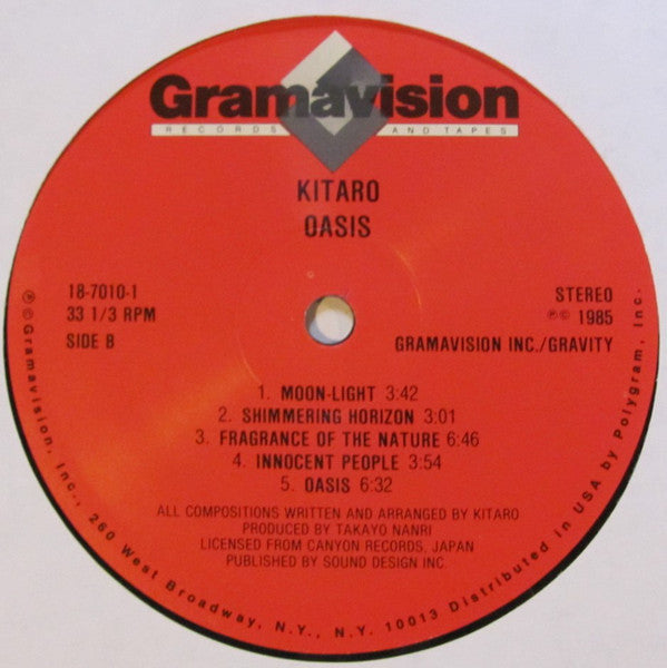 Kitaro : Oasis (LP, Album, RE)