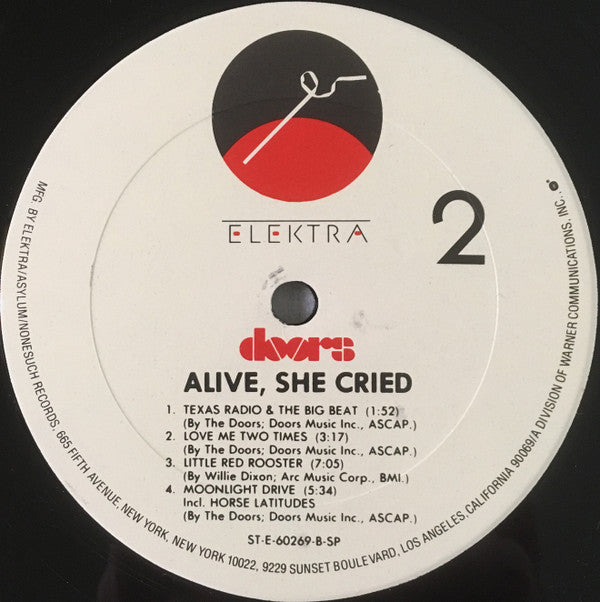 Doors* : Alive, She Cried (LP, Album, Club, Car)
