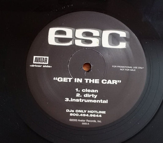 E.S.C. (3) : Get In The Car (12", Single, Promo)
