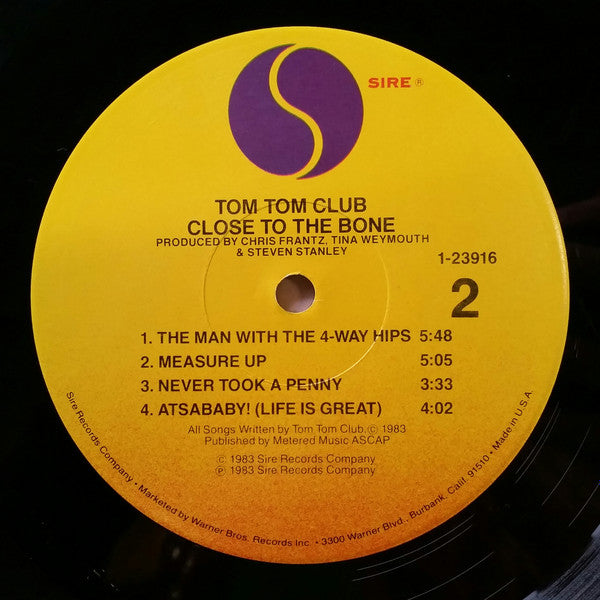 Tom Tom Club : Close To The Bone (LP, Album)