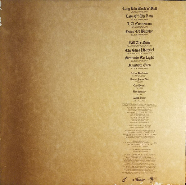 Rainbow : Long Live Rock 'N' Roll (LP, Album, Gat)