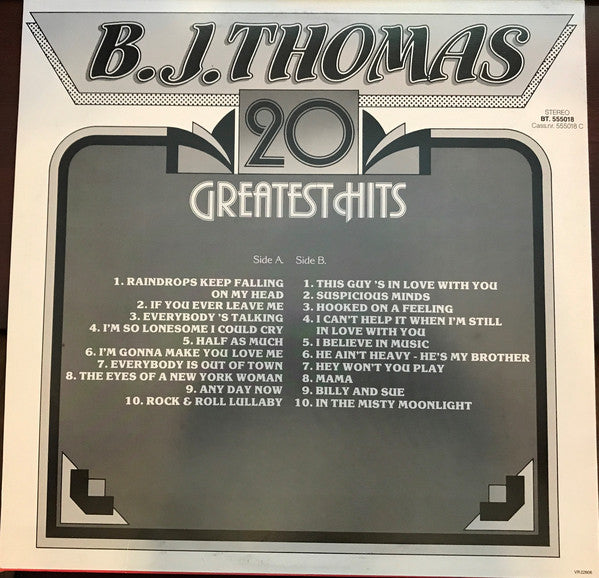 B.J. Thomas : 20 Greatest Hits (LP, Comp)