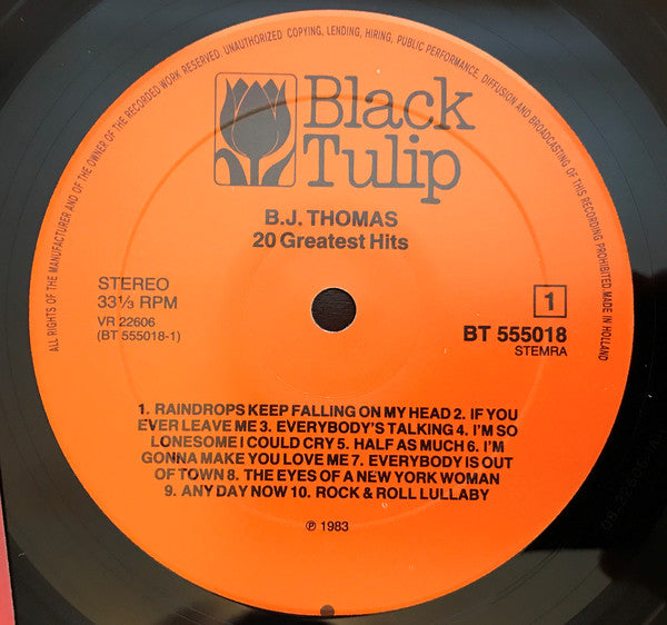 B.J. Thomas : 20 Greatest Hits (LP, Comp)