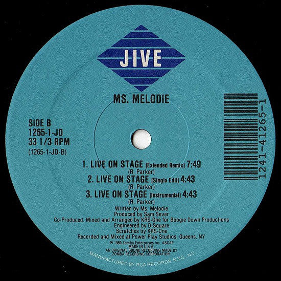 Ms. Melodie : Wake Up, Wake Up! / Live On Stage (12")