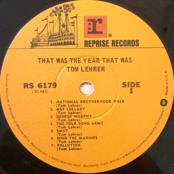 Tom Lehrer : That Was The Year That Was (LP, Album, RE, Win)