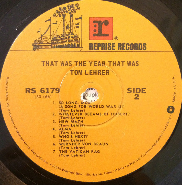 Tom Lehrer : That Was The Year That Was (LP, Album, RE, Win)
