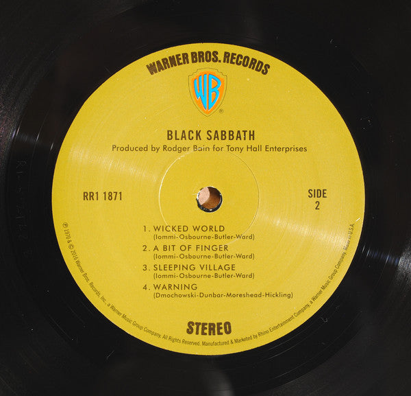 Black Sabbath : Black Sabbath (LP, Album, RE, RM, 180)