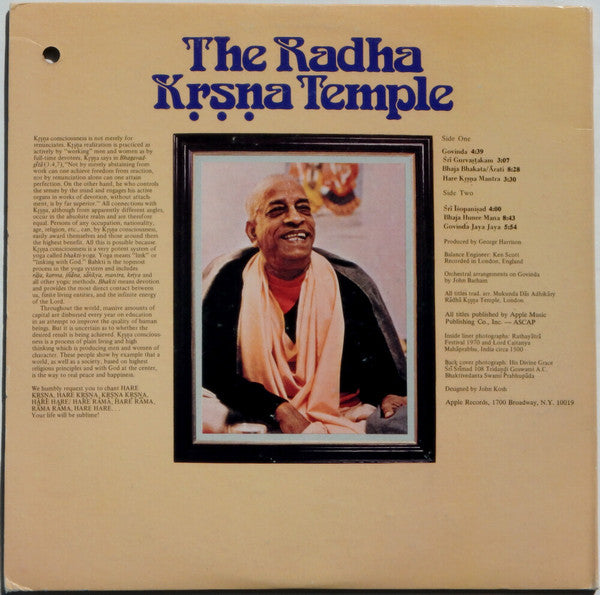The Radha Krsna Temple : The Radha Krsna Temple (LP)