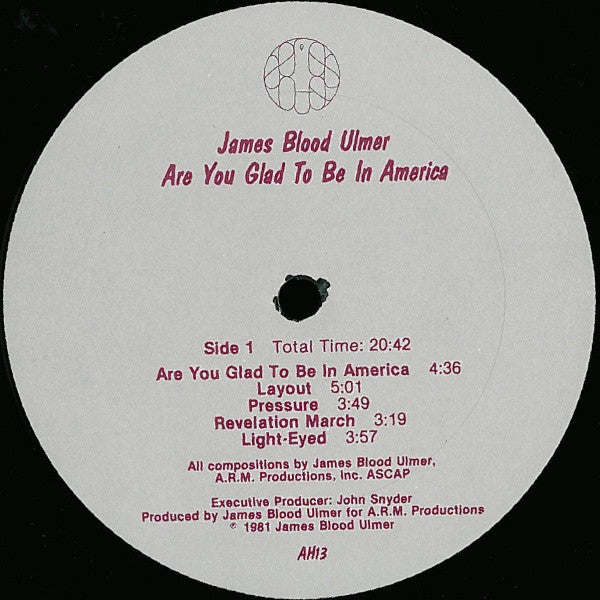 James Blood Ulmer : Are You Glad To Be In America? (LP, Album)