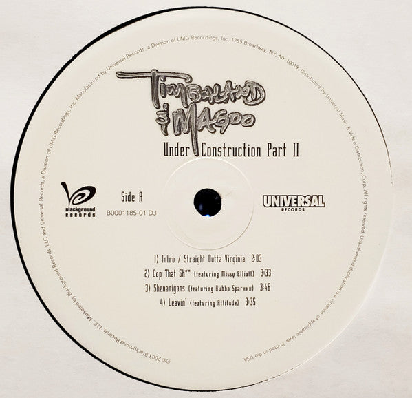 Timbaland & Magoo : Under Construction Part II (2xLP, Album, Promo)