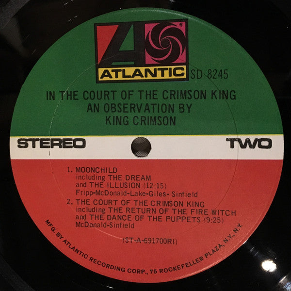 King Crimson : In The Court Of The Crimson King (An Observation By King Crimson) (LP, Album, RP, RI )