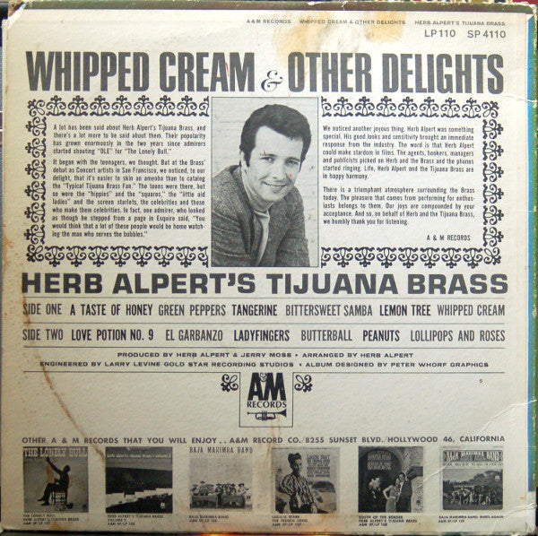 Herb Alpert & The Tijuana Brass : Whipped Cream & Other Delights (LP, Album, San)