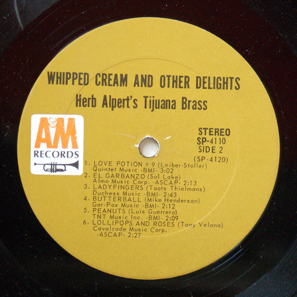 Herb Alpert & The Tijuana Brass : Whipped Cream & Other Delights (LP, Album, San)