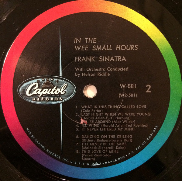 Frank Sinatra : In The Wee Small Hours (LP, Album, Mono, RP, Scr)