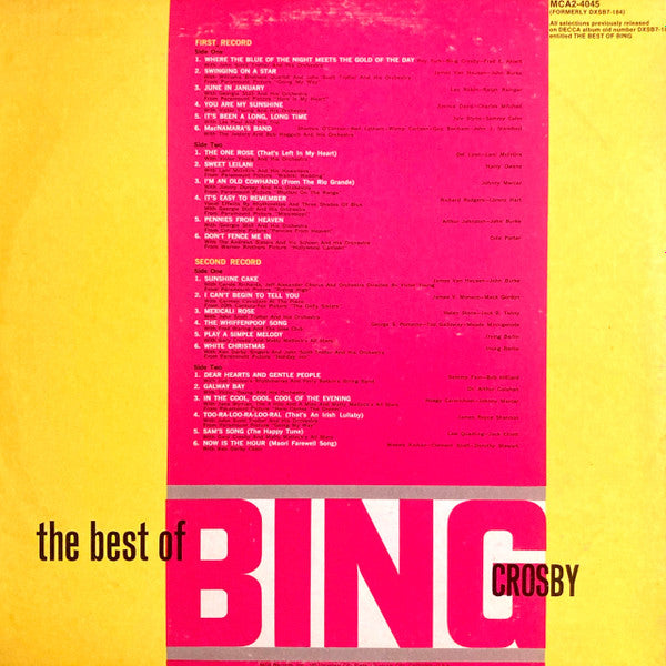 Bing Crosby : The Best Of Bing (2xLP, Comp, RE, Gat)